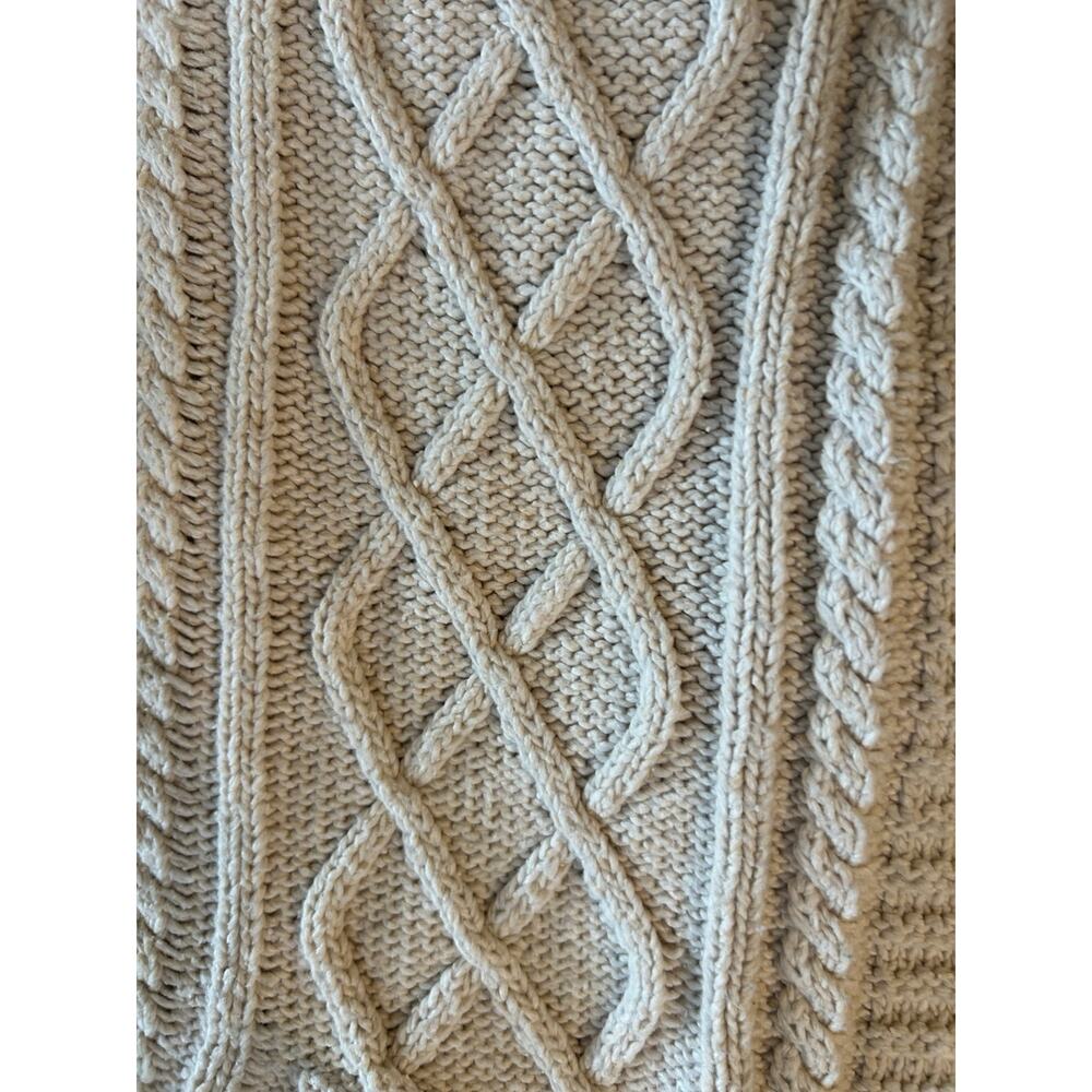 Prana Cream Chunk Knit Snap Collar Cardigan Womens Size XL - Picture 5 of 9